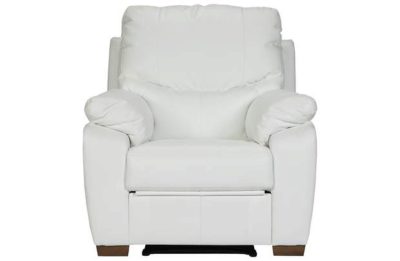 Collection Sorrento Leather Manual Recliner Chair - Cream